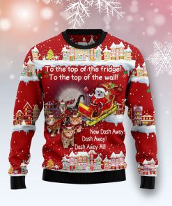 Cat Sleigh Christmas Ugly Sweatshirt, Sweater