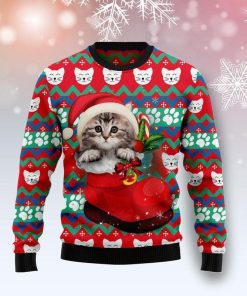 Cat Socks Christmas Ugly Sweatshirt, Sweater