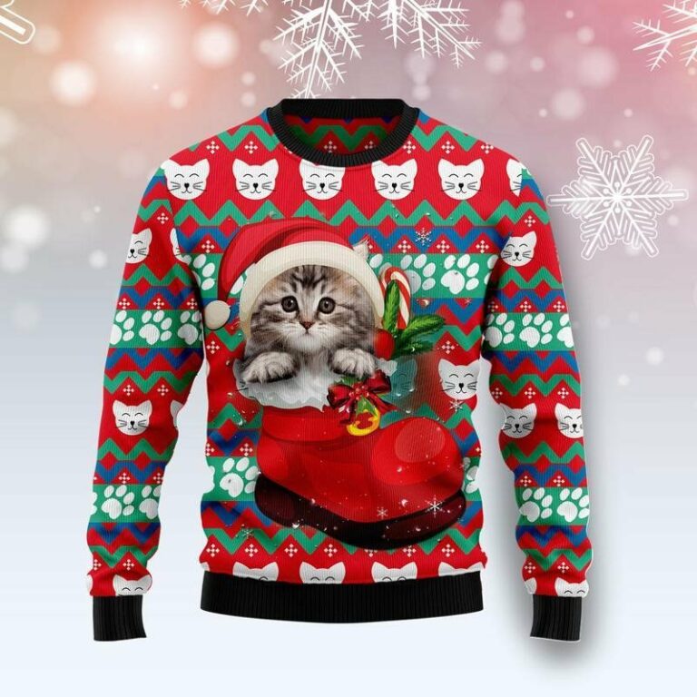 Cat Socks Ugly Sweatshirt, Sweater