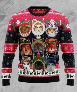 Cats In Winter Christmas Ugly Sweatshirt, Sweater