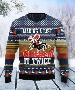 Chicken It Twice Ugly Sweatshirt, Sweater