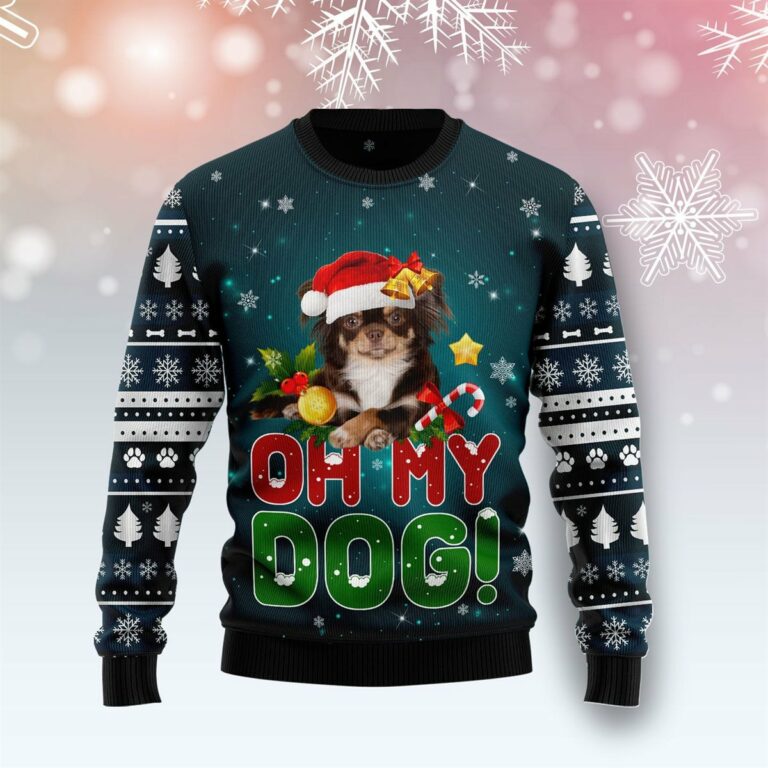 Chihuahua Oh My Dog Christmas Ugly Sweatshirt, Sweater