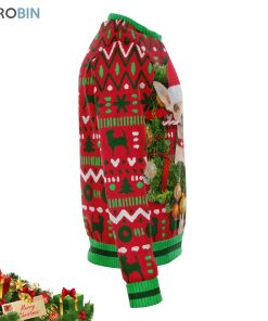 chihuahua with wreath christmas ugly sweater 4 exaf6c