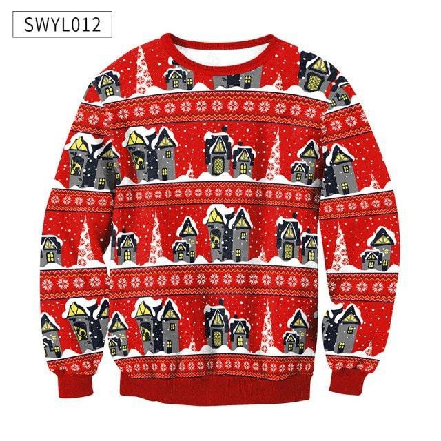 Christmas All Over Print Ugly Sweatshirt, Sweater