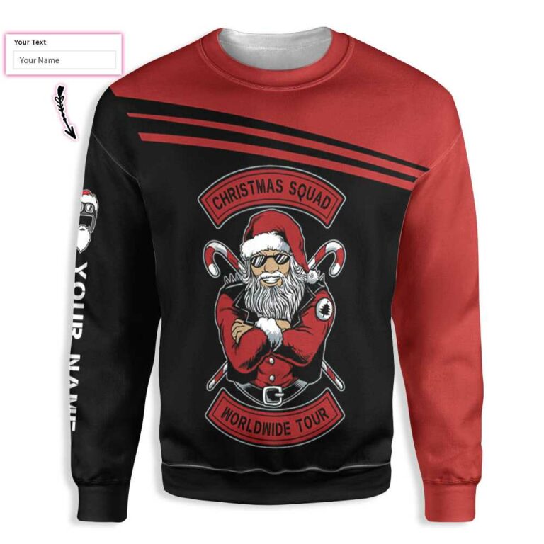 Christmas Biker Squad Custom Ugly Christmas Sweatshirt – Sweater