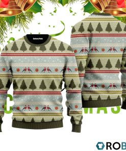 Christmas Birds Pattern 3D Print Ugly Christmas Sweater RB2492