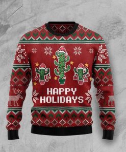 Christmas Cactus All Over Print Ugly Sweatshirt, Sweater