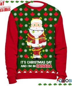 Christmas Day In Canada Ugly Sweatshirt, Sweater