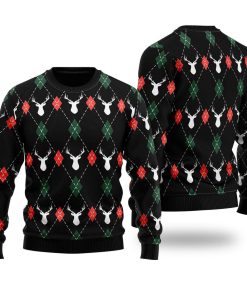 christmas deers argyle all over print ugly sweatshirt sweater 1 hml7l9