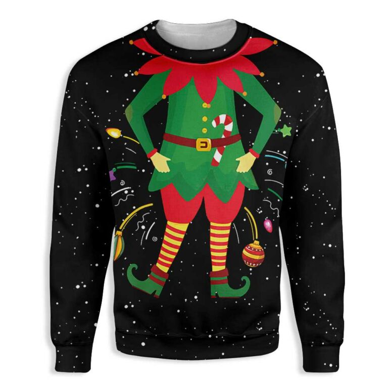 Christmas Elf Costume Ugly Christmas Sweatshirt – Sweater