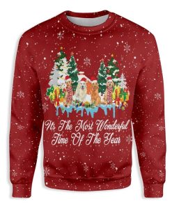 Christmas Golden Retriever ItS The Most Wonderful Time Of The Year Christmas Ugly Sweatshirt, Sweater