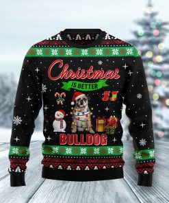 Christmas Is Better With Bulldog All Over Print Ugly Sweatshirt, Sweater