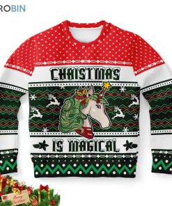christmas is magical unicorn ugly christmas sweater 1 q2uwj8