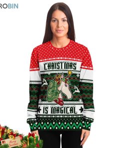 christmas is magical unicorn ugly christmas sweater 3 xkwfs0