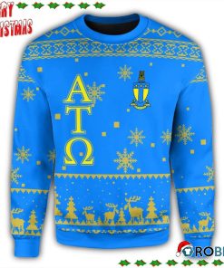 Christmas Letters Fraternity Alpha Tau Omega Ugly Sweatshirt, Sweater