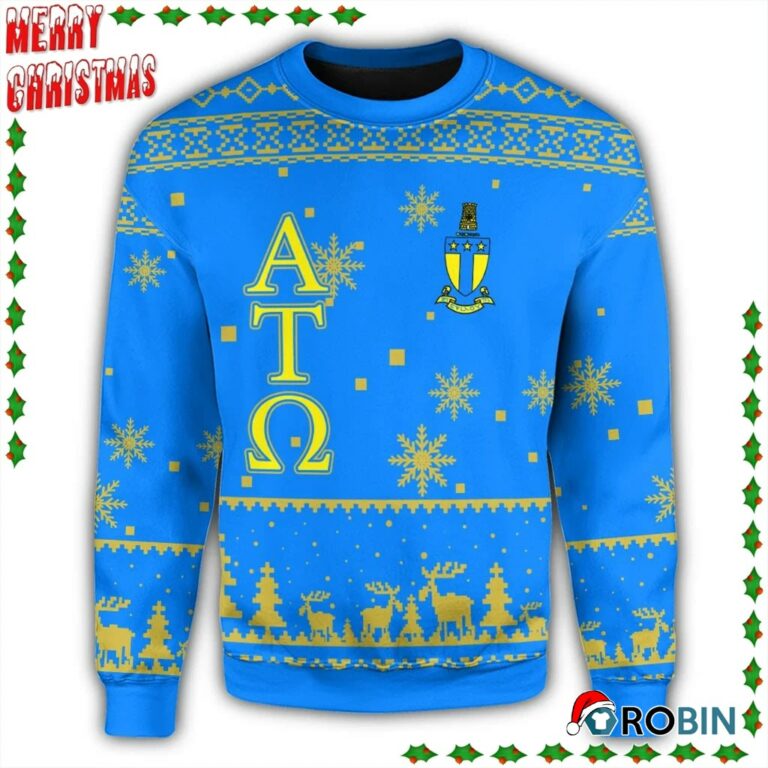 Christmas Letters Fraternity Alpha Tau Omega Ugly Sweatshirt, Sweater
