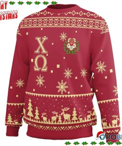 Christmas Letters Sorority Chi Omega Ugly Sweatshirt, Sweater