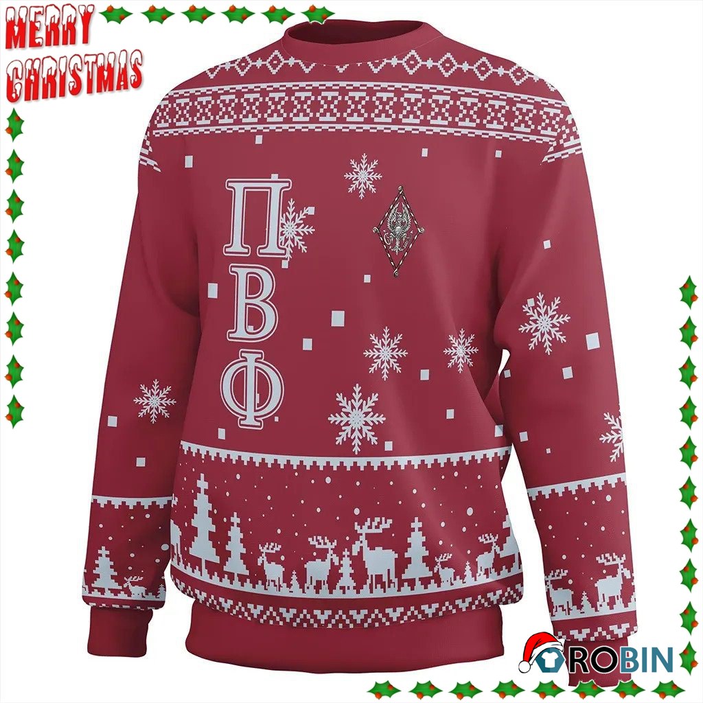 Christmas Letters Sorority Pi Beta Phi Ugly Sweatshirt, Sweater ...