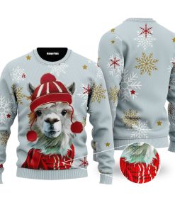 christmas llama christmas ugly sweatshirt sweater 1 lydylv