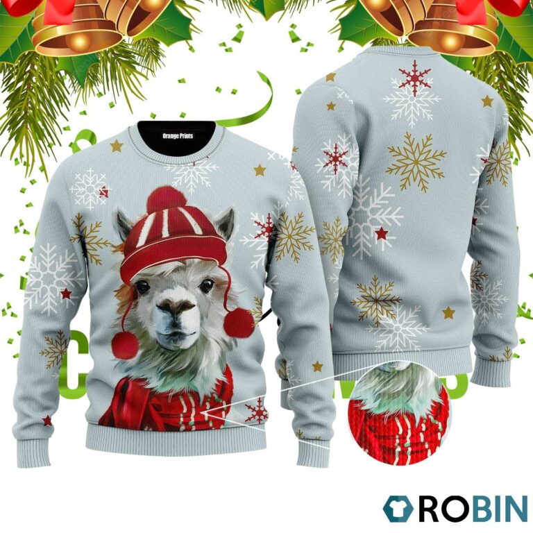 Christmas Llama Ugly Christmas Sweater RB4445