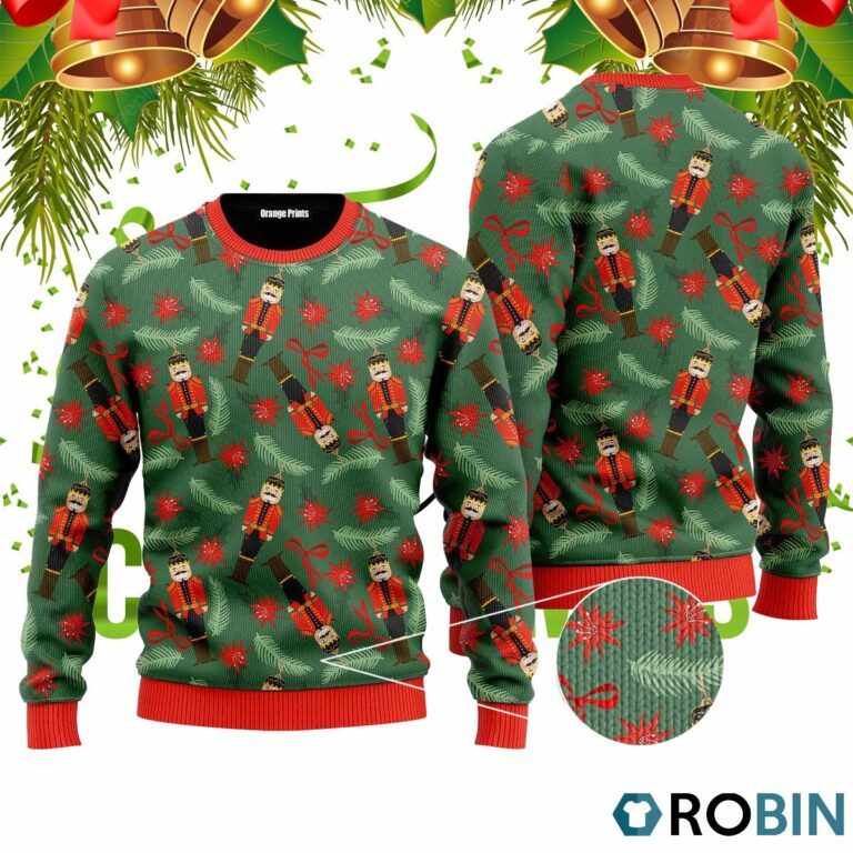 Christmas Nutcrackers Pattern 3D Print Ugly Christmas Sweater RB2004