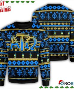 Christmas Splatters Fraternity Alpha Tau Omega Ugly Sweatshirt, Sweater