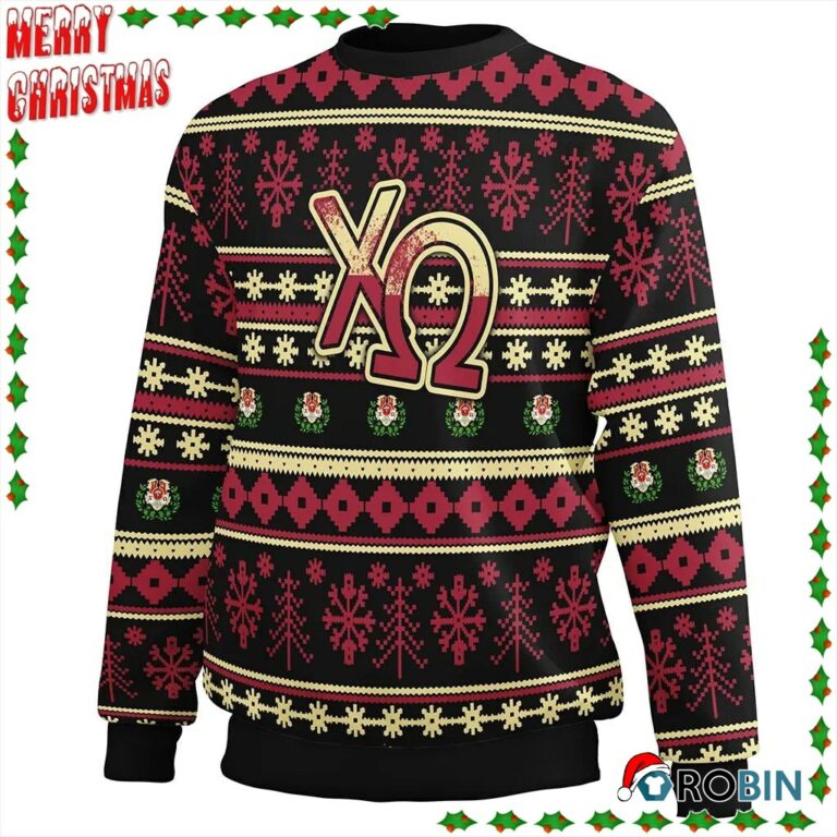 Christmas Splatters Sorority Chi Omega Ugly Sweatshirt, Sweater