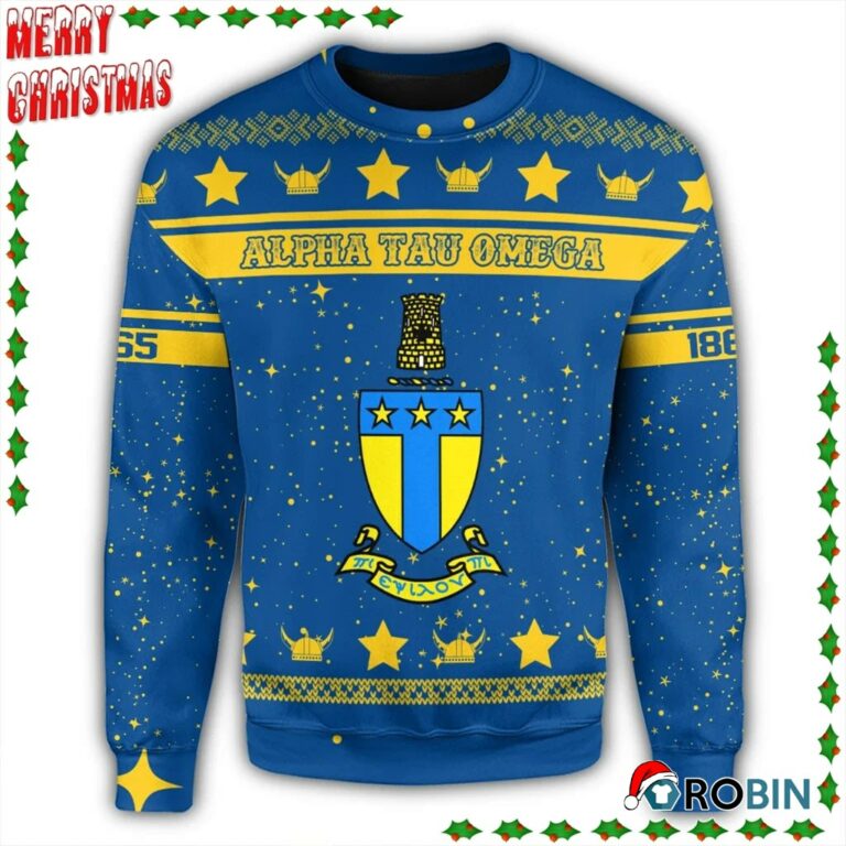 Christmas Style Fraternity Alpha Tau Omega Ugly Sweatshirt, Sweater