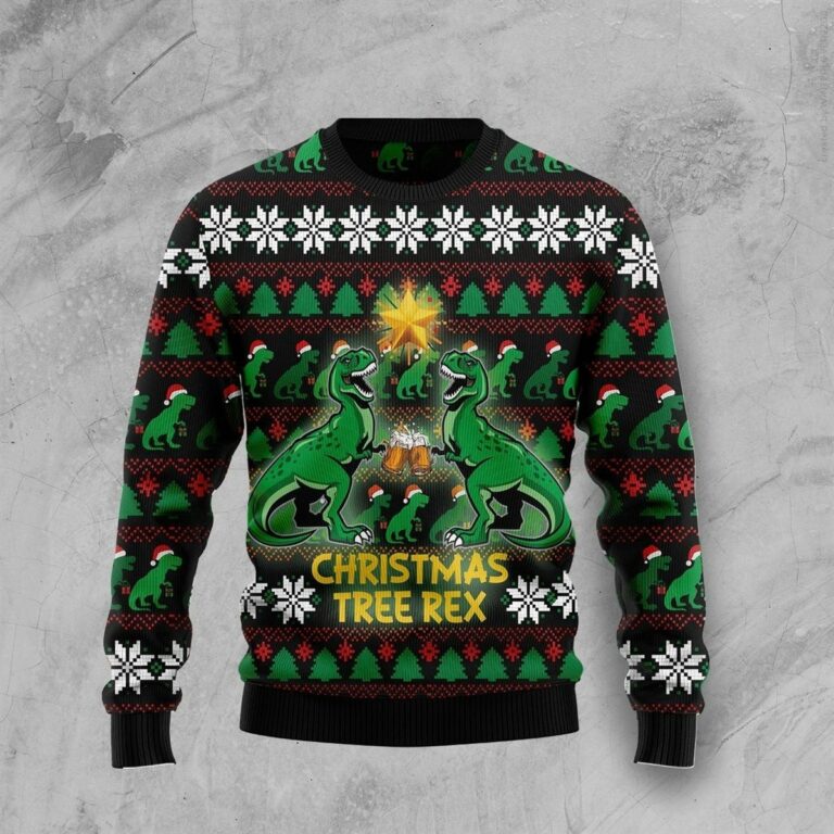 Christmas Tree Rex Ugly Christmas Sweatshirt, Sweater