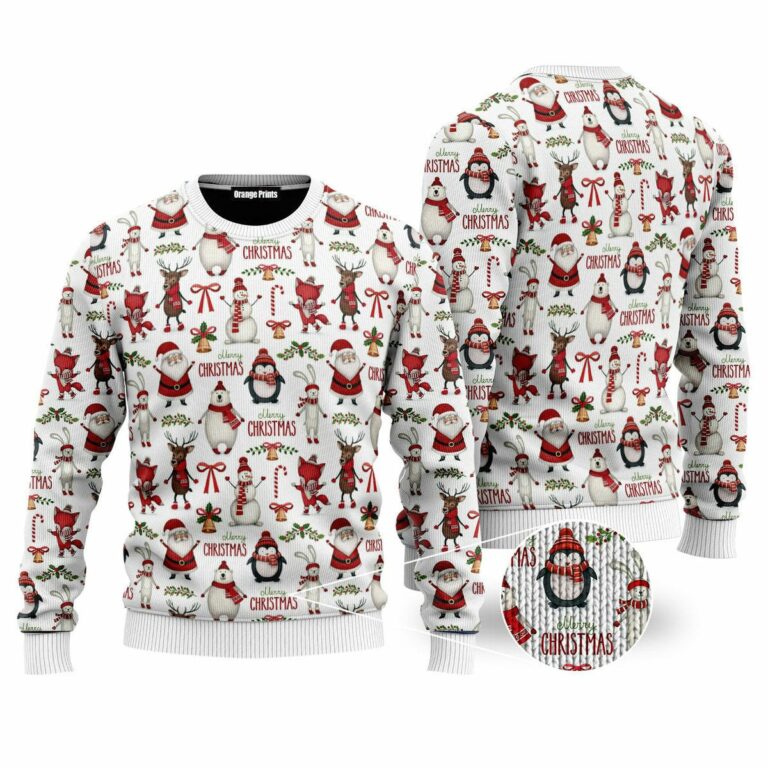 Christmas Ugly Sweater Ugly Sweater For Men Women, Holiday Sweater All Over Print Ugly Sweatshirt, Sweater