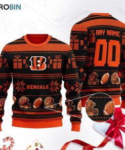 cincinnati bengals football ugly christmas sweater sweatshirt swt yzq05r