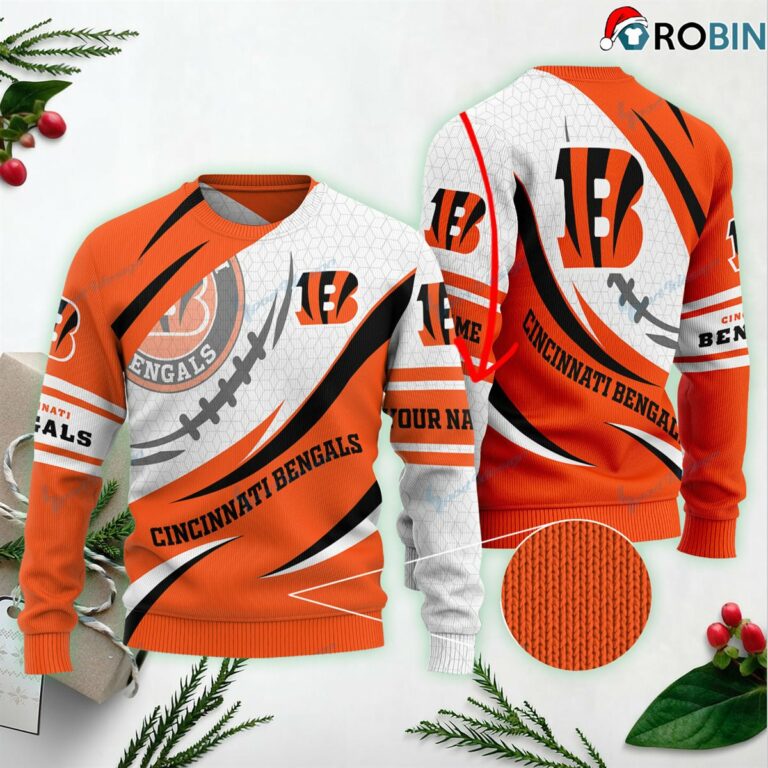 Cincinnati Bengals Personalized Ugly Christmas Sweater, Sweatshirt BG06