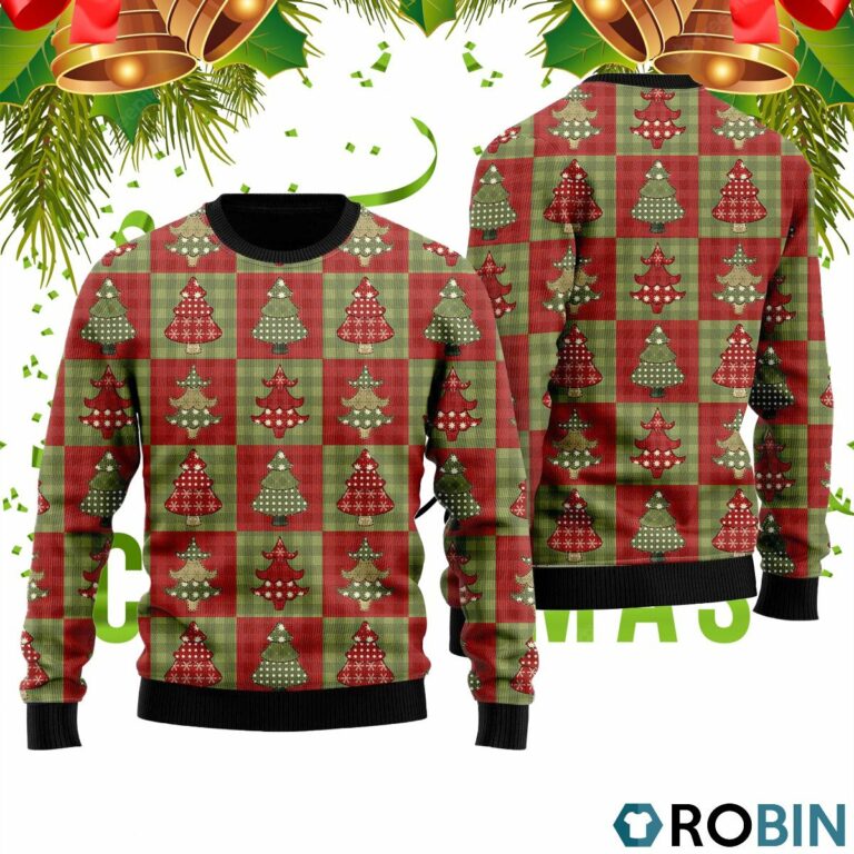 Classic Christmas Tree Pattern Ugly Christmas Sweater RB2092