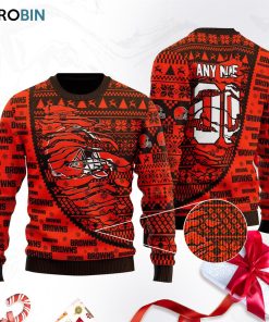 cleveland browns football ugly christmas sweater sweatshirt swt hep6g8