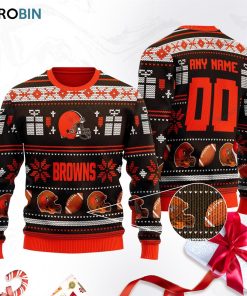 cleveland browns football ugly christmas sweater sweatshirt swt pvcmue