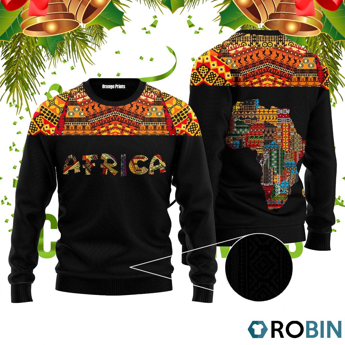Colorful Africa Vintage Ugly Christmas Sweater RB4080