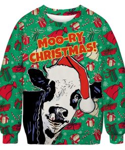 Cow Moory Christmas Ugly Christmas Sweater RB2223