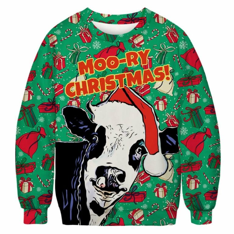 Cow Moory Christmas Ugly Christmas Sweater RB2223