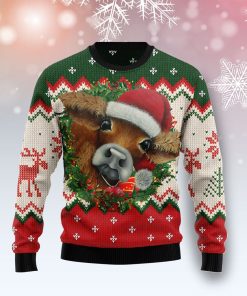 Cow Xmas Christmas Ugly Sweatshirt, Sweater