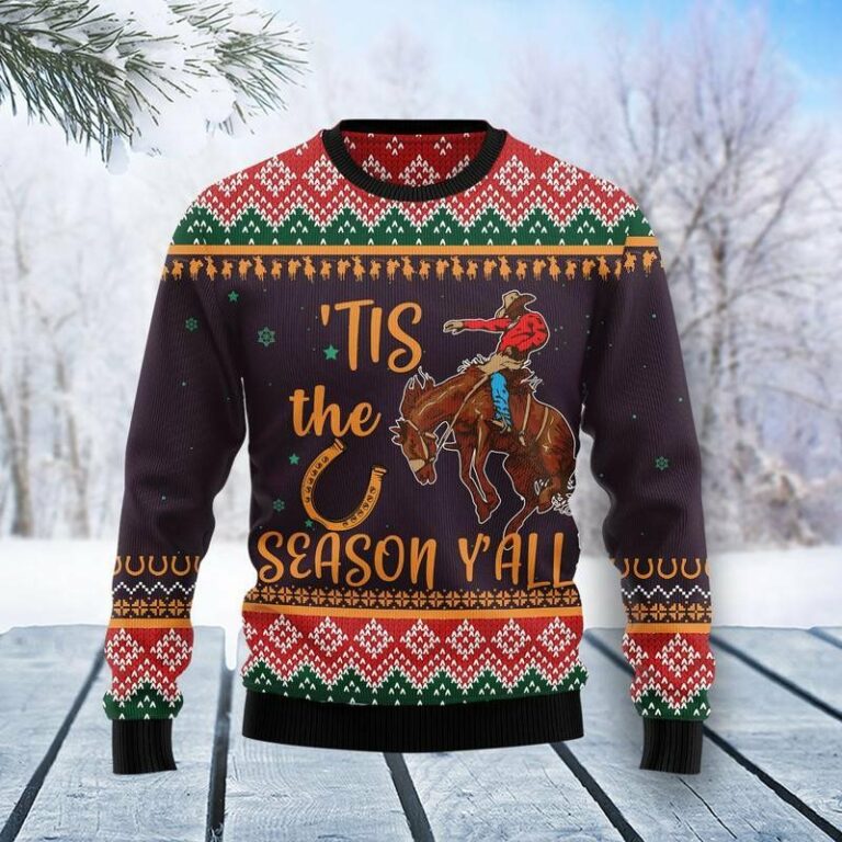 Cowboy Season All Over Print Ugly Sweatshirt, Sweater