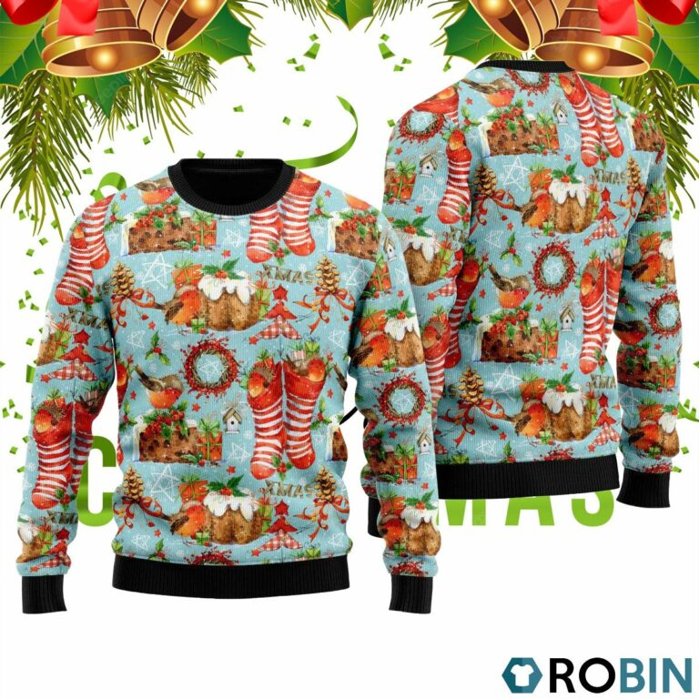 Cozy Robin Bird Christmas Ugly Christmas Sweater RB2444
