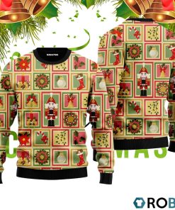 Crack Deez Nuts Nutcracker Pattern 3D Print Ugly Christmas Sweater RB2422