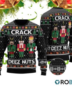 Crack Deez Nuts Nutcracker 3D Print Ugly Christmas Sweater RB5379