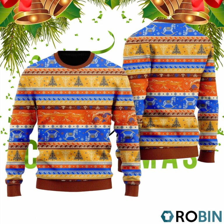 Crazy Light Up Xmas Pattern Ugly Christmas Sweater RB2084