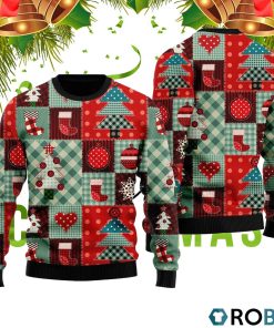 Crochet Red Christmas Holiday 3D Print Ugly Christmas Sweater RB2027