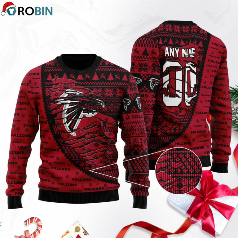 Custom Atlanta Falcons Football Ugly Christmas Sweater, Sweatshirt SWT111