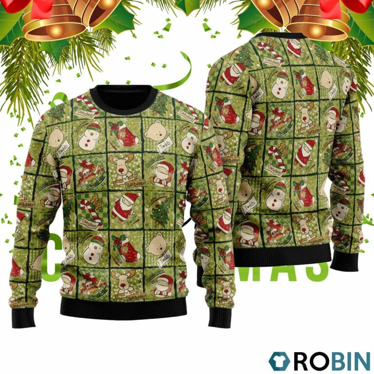 Cute Christmas Pattern 3D Print Ugly Christmas Sweater RB2025