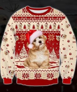 Cute Golden Retriever Dog Christmas Ugly Sweatshirt, Sweater