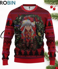 cute inuyasha mc ugly christmas sweater 1 guuwrb