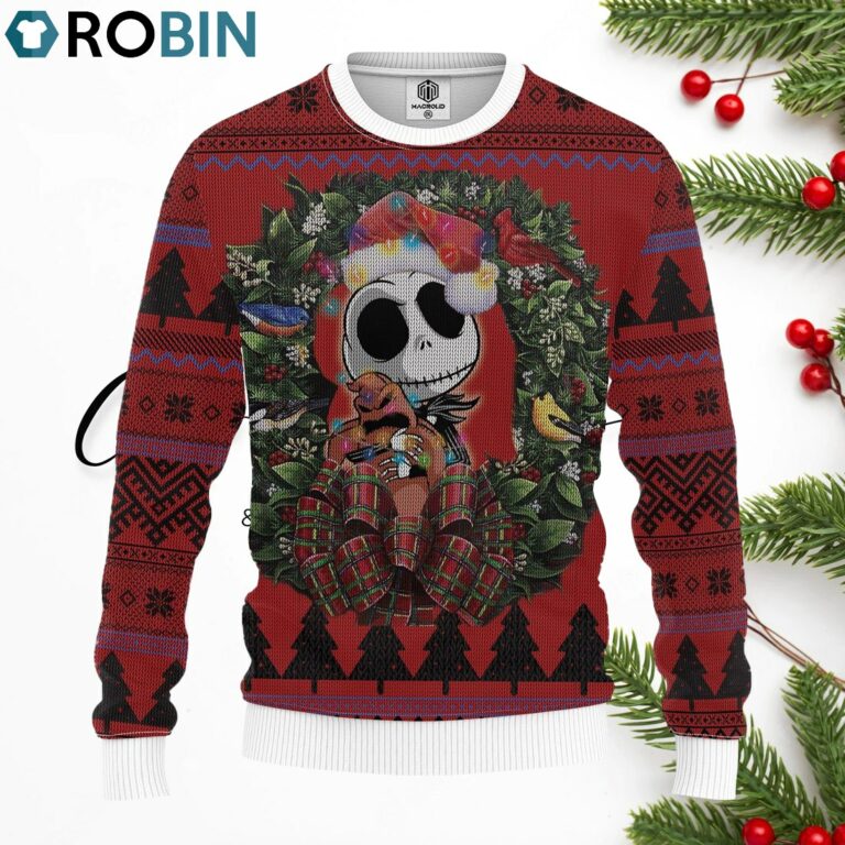 Cute Jack Nightmare Before Christmas Merry Christmas Ugly Christmas Sweater